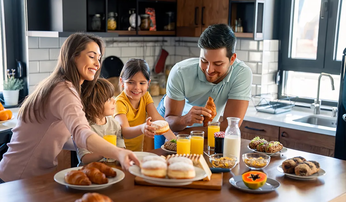 Como montar uma mesa de café da manhã para a família?